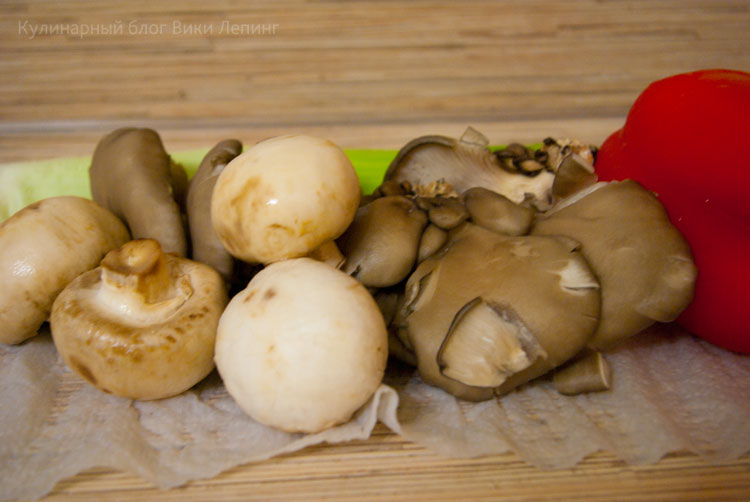 киноа с овощами и грибами стир-фрай