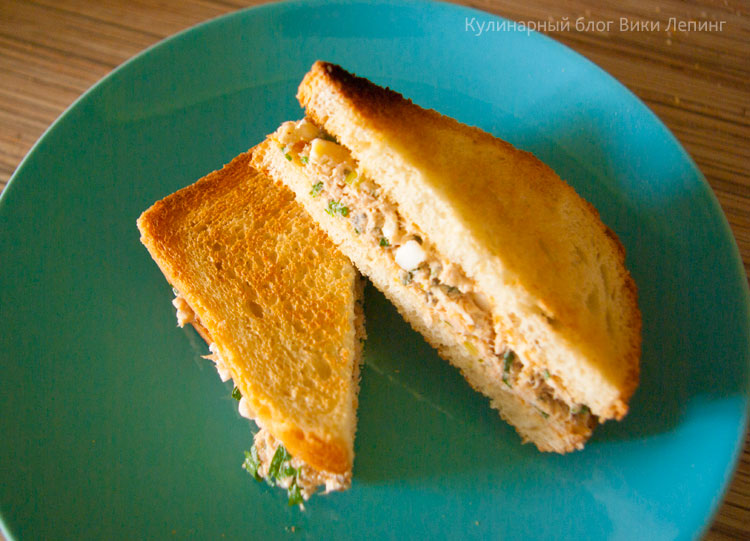 Клаб сэндвич с тунцом и яйцом. Пошаговый рецепт с фото. Кулинарный блог Вики Лепинг
