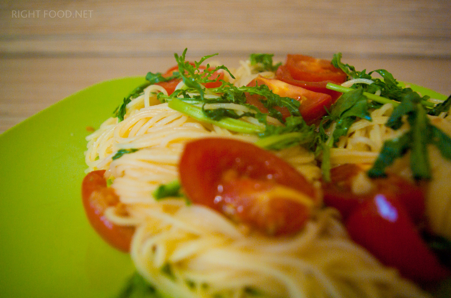 Вегетарианская паста с помидорами Черри и Рукколой. Пошаговый рецепт с фото. Кулинарный блог Вики Лепинг