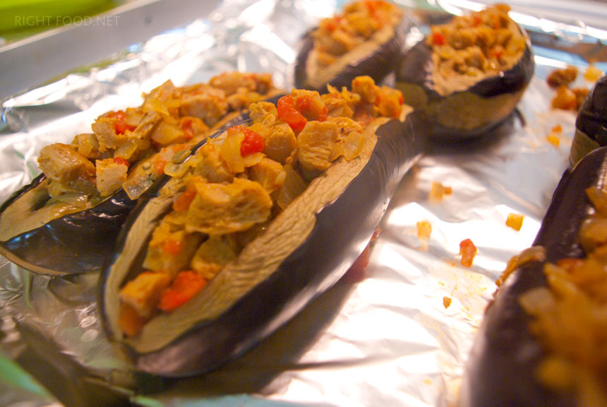 Фаршированные баклажаны, запеченные в духовке. Пошаговый рецепт с фото. Кулинарный блог Вики Лепинг