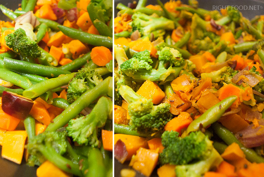 Припущенные овощи со специями, ведическая кухня. Пошаговый рецепт с фото. Кулинарный блог Вики Лепинг