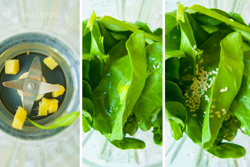 Зеленый смузи со шпинатом | Пошаговый рецепт с фото и видео
